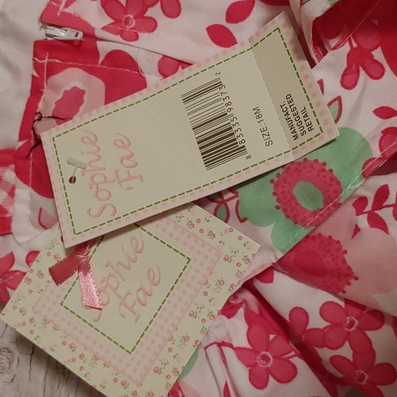 SOPHIE Fae pink and white flower pattern sleeveless spring dress Size 18… - Picture 5 of 10